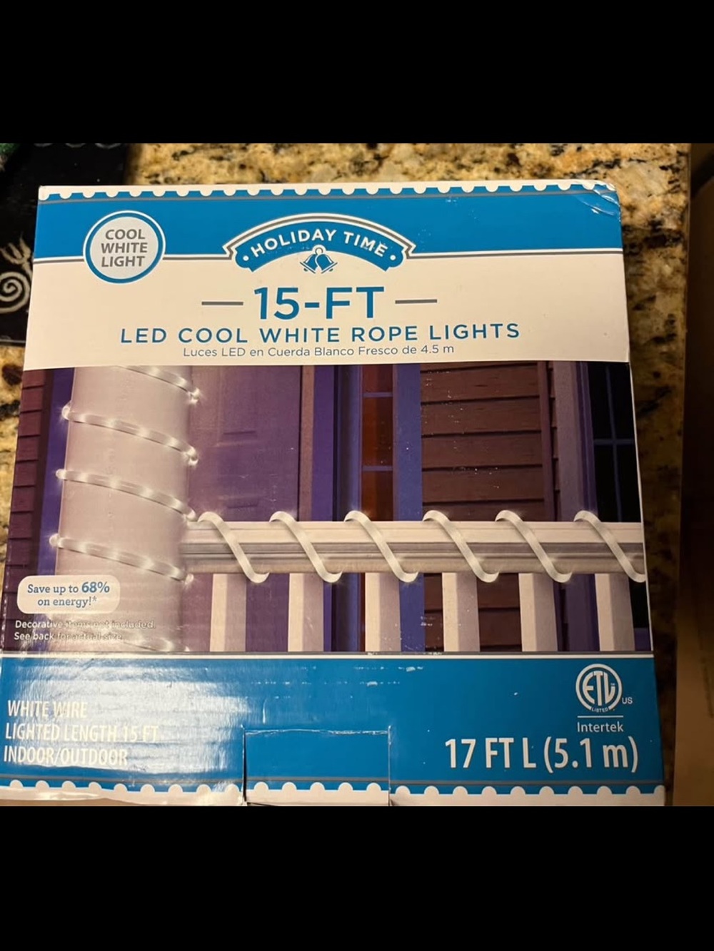 Holiday Time Cool White 15-Ft LED Rope Lights